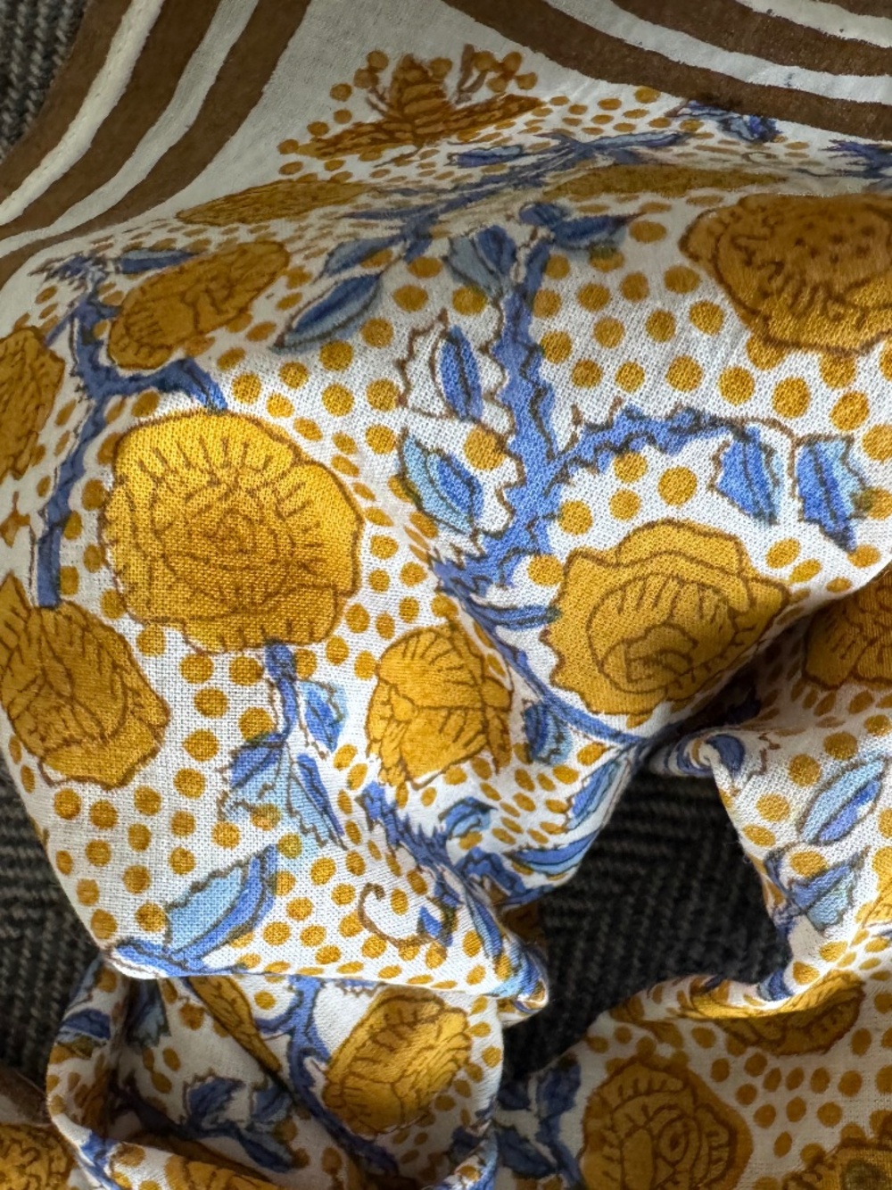 NWOT, BLOCK SHOP TEXTILES, ROSES BANDANA, FLORET COLLECTION - Picture 3 of 16